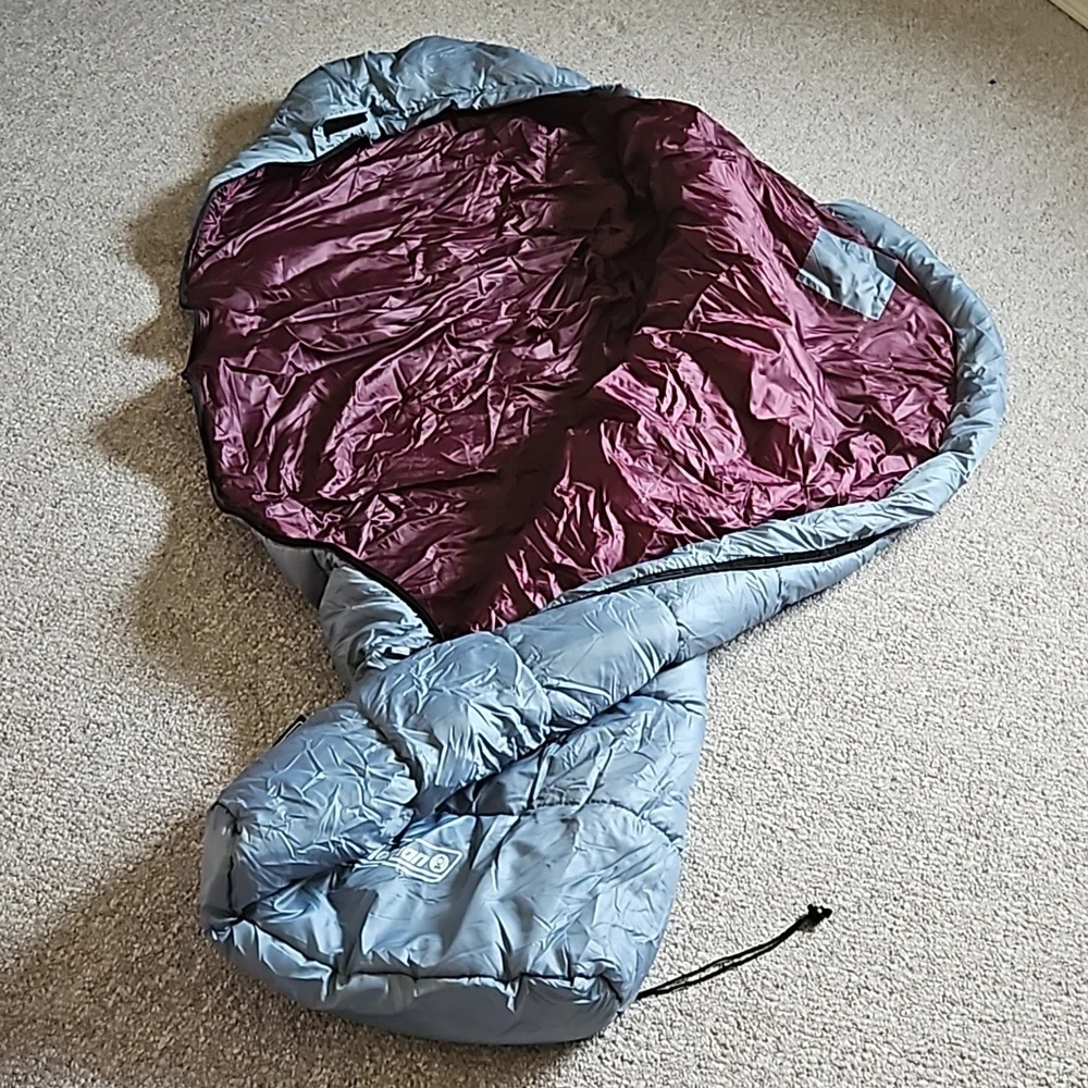 NWOT Coleman Tidelands 50° Big & Tall Mummy Insulated Sleeping Bag. - Picture 4 of 14